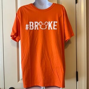 #BROKE Mickey Mouse T-Shirt Orange - Size Large -
